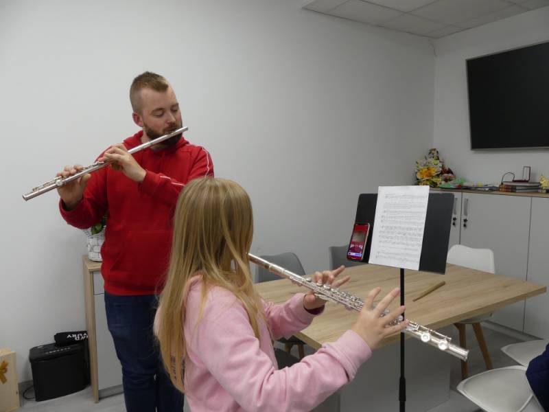Zdjęcie: Zajęcia nauki gry na instrumentach dętych